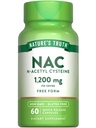 Nature's Truth NAC Supplement | 1200 mg | 60 Capsules | N Acetyl Cysteine | Free Form replica | Non-GMO ve Gluten Free Supplement