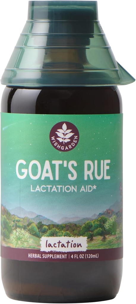 WishGarden Herbs Goat's Rue Lactation Supplement - Organic Herbal Tincture to Increase Breastmilk Supply, Fenugreek Free Lactation Supplement, Breast Milk Supply Boost, Flow, Quality & Production, 4oz