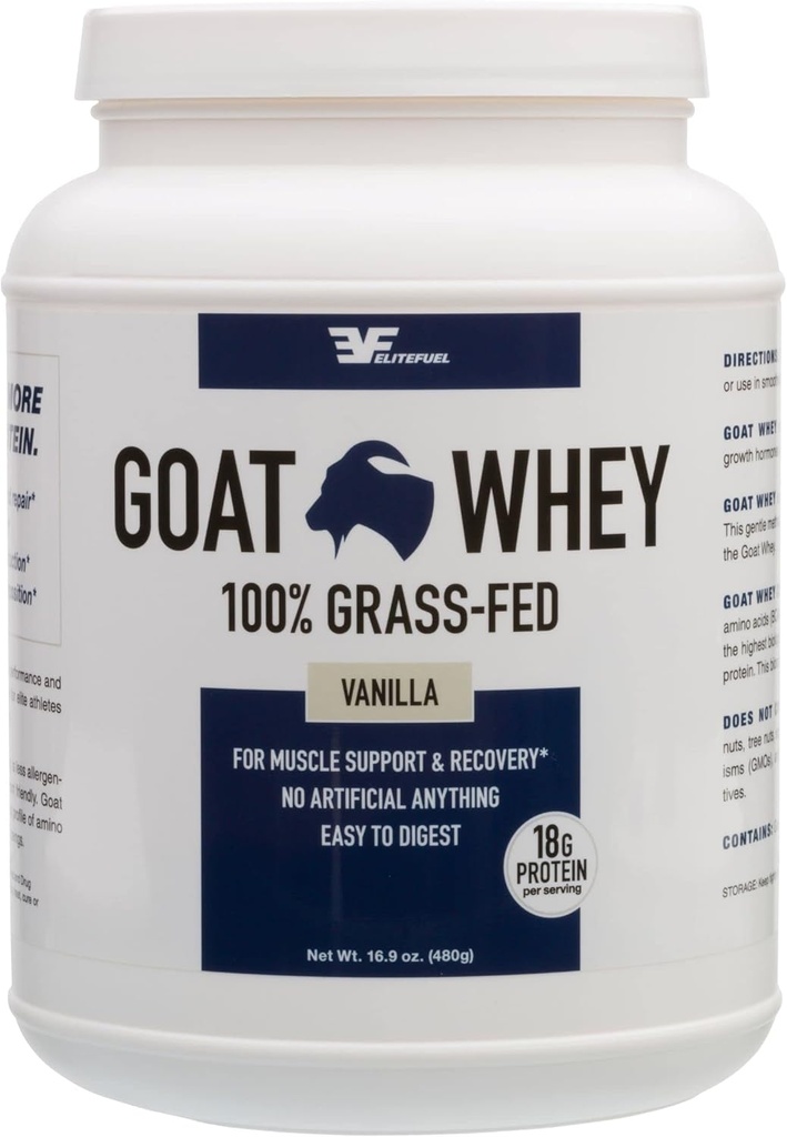 Goat Whey Protein | Grass-Fed | from Pastured Goats- Natural Vanilla