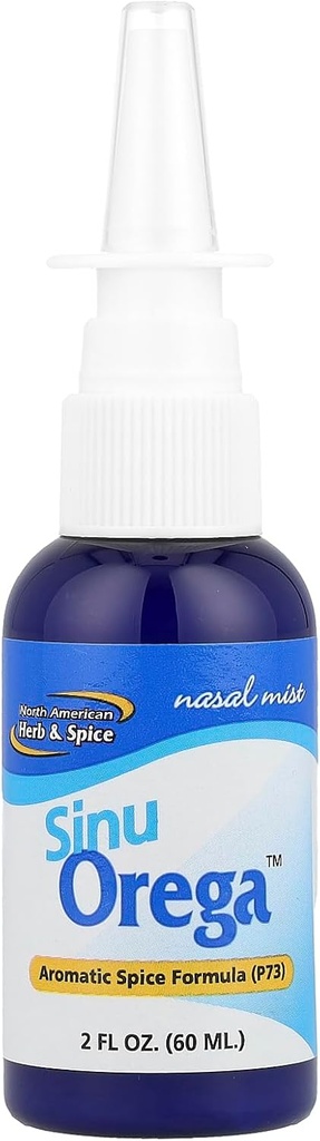 NORTH AMERICAN HERB & SPICE SinuOrega - 2 fl. oz. - All-Doal Nasal Mix - Oregano Oil & Sage to Support Health Sinus Response - Non-GMO, Alkol Free, No Chemical or Stics