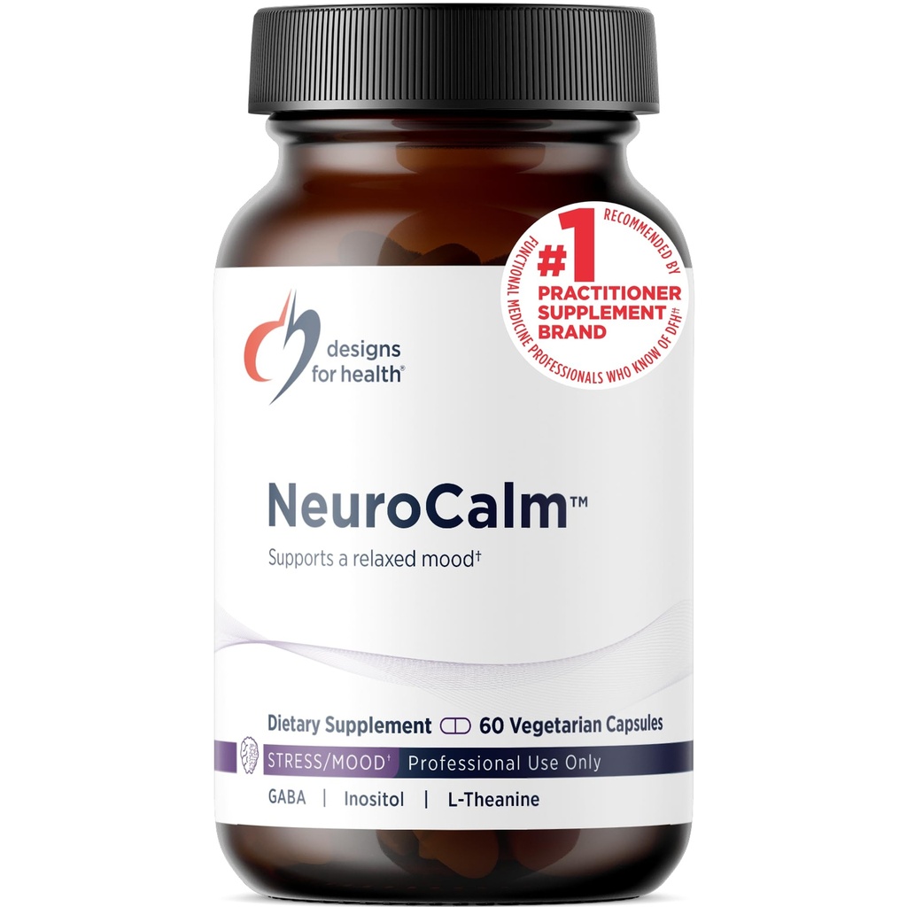 Sağlık NöroCalm için tasarımlar - 5HTP GABA L-Theanine Supplement for Stress Response - Meden B12, Vitamin B6, Taurine, Chamomile & Magnezyum Supplement for Mood Support (60 Vegan Capsules)