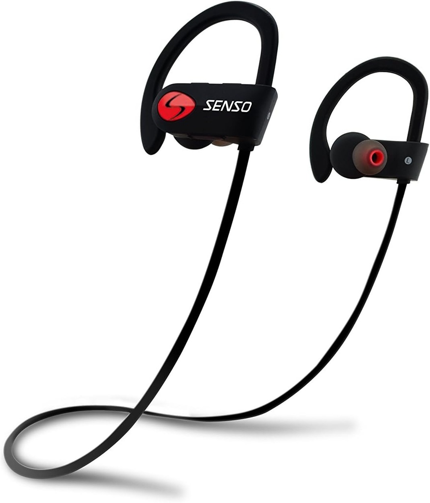 Senso Bluetooth Kulaklıkları, En İyi Telsiz Spor Kulakları w/Mic IPX7 Sular HD Stereo Ortak Çalışma için Saç Bakımı Robotları Salı Robotlar Earbuds Gürültü Cancelling Headsets