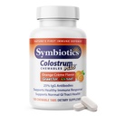 Συμβιοτικά Colostrum 120ct Chewables Plus - Ανοσία Υποστήριξη για Ενηλίκους & Παιδιά - Lactoferrin συμπλήρωμα & Πρωτεΐνες του Κολοσσού - Υποστηρίζει Digestion & Gut - 25% lgG Αντισώματα, Χωρίς Γλουτένη - Πορτοκαλί Κρέμα