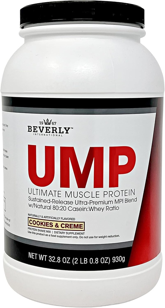 Beverly International UMP protein Toz, Kurabiyeler ve Krem. Benzersiz Whey-Casein Oran Yapılar Lean Muscle. Easy to Digest. No Bloat. (32.8 oz) 2lb .8 oz