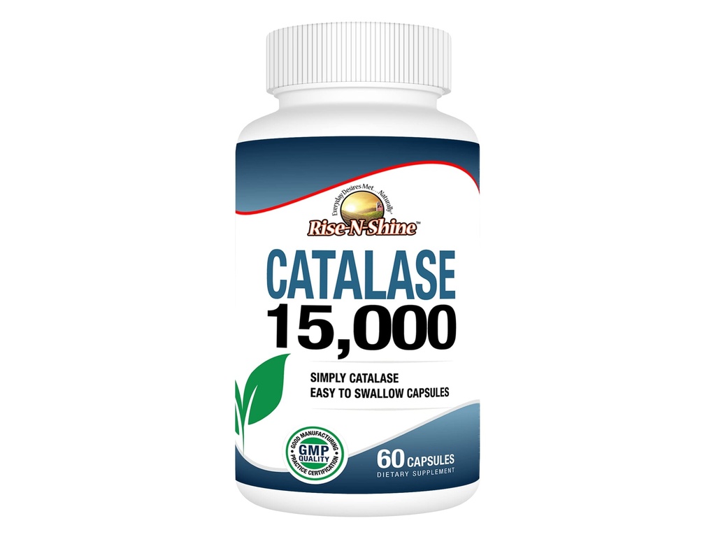 Rise-N-Shine Catalase συμπλήρωμα 15.000 -Powerful Αντιοξειδωτικό Ένζυμο για την υγεία των μαλλιών, ισχυρή υποστήριξη μαλλιών και περισσότερα - 60 Count (60-Day Supply)