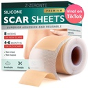 Silikon Scar Sheets, Silikon Scar Bantı (1.6)x 120" Roll-3M), Reusable ve Etkili Scar Removal Sheets, Silikon Scar Removal Sheets for Surgery Scars, Healing Keloid, C-Section, Tummy Tuck
