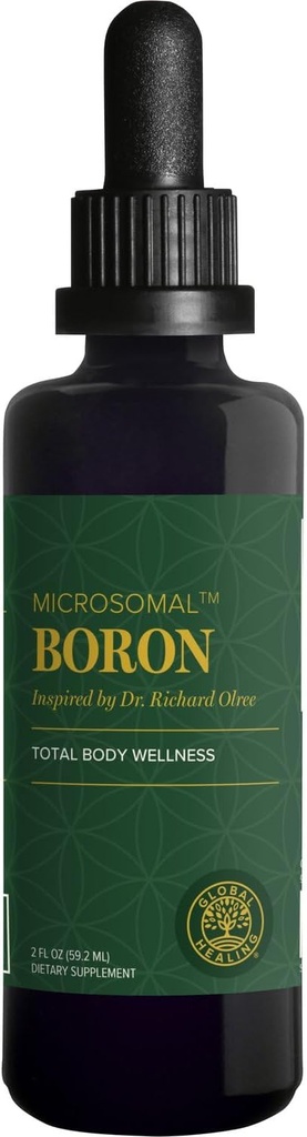 Global Healing Center - Boron Supplement for Men and Women - More Bioδιαθέσιμο από λιποσωματικό για την υγεία των οστών, το μεταβολισμό και την ενισχυμένη απορρόφηση μαγνησίου, 5 mg (2 Oz)