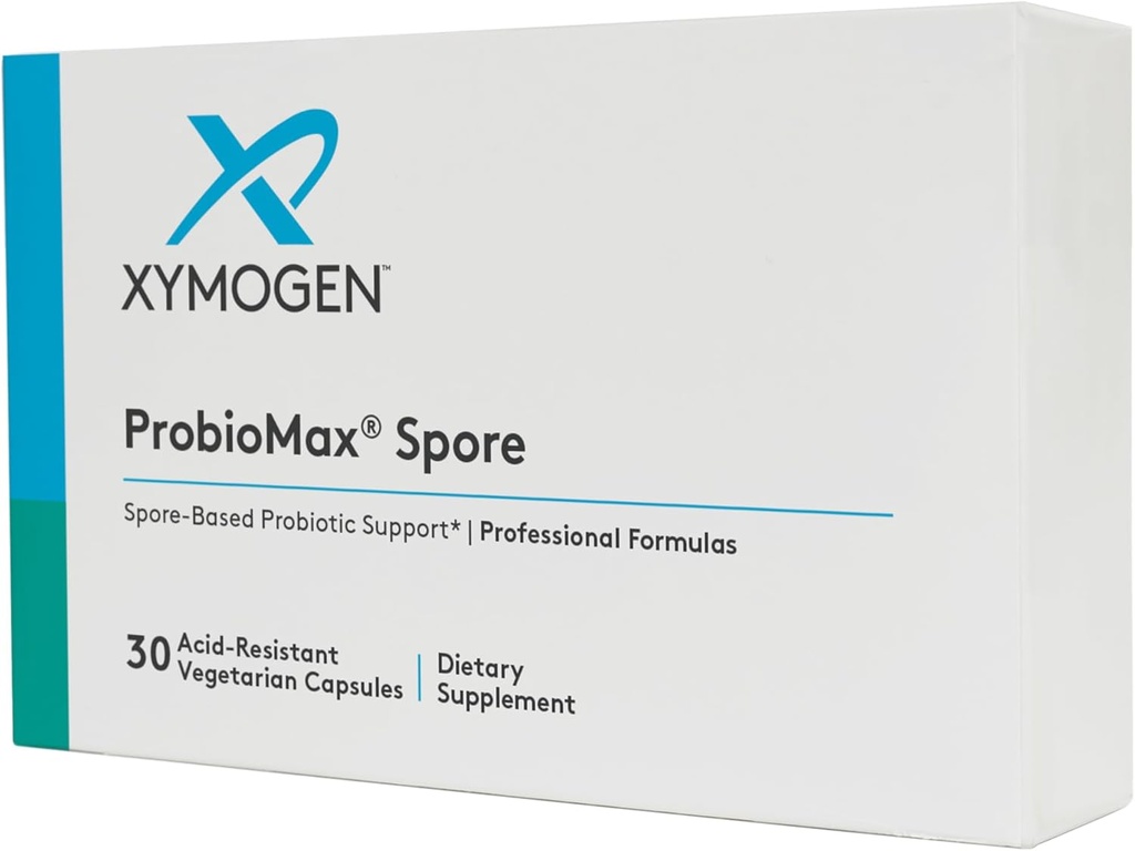 Xymogen ProbioMax Sportse Probiyotiks for Women & Men - Spore Temel Probiyotik Desteği - Gut Microbiome & Digestive Health, Bowel Regularity - Vegetarian & Raf-Stable (30 Capsules)