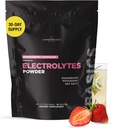 Lifeood Daily Electrolytes Toz, Electrolytes Hydration Drink Mix with Vitamin C, Magnezyum, Taurin & Sea Salt, Electrolyte Supplement for Energy & Hydration, Keto, Strawberry Lemonade, 30 Srvgs