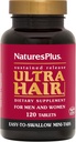 Natures Plus Ultra Saç, Sustained release - 120 Easy to Swallow Mini Tabletler - Erkekler ve Kadınlar Tamam için Doğal Saç Büyüme - Uzun, Kanlı Saç - Vejetaryen, Gluten-Free - 30 Hizmet