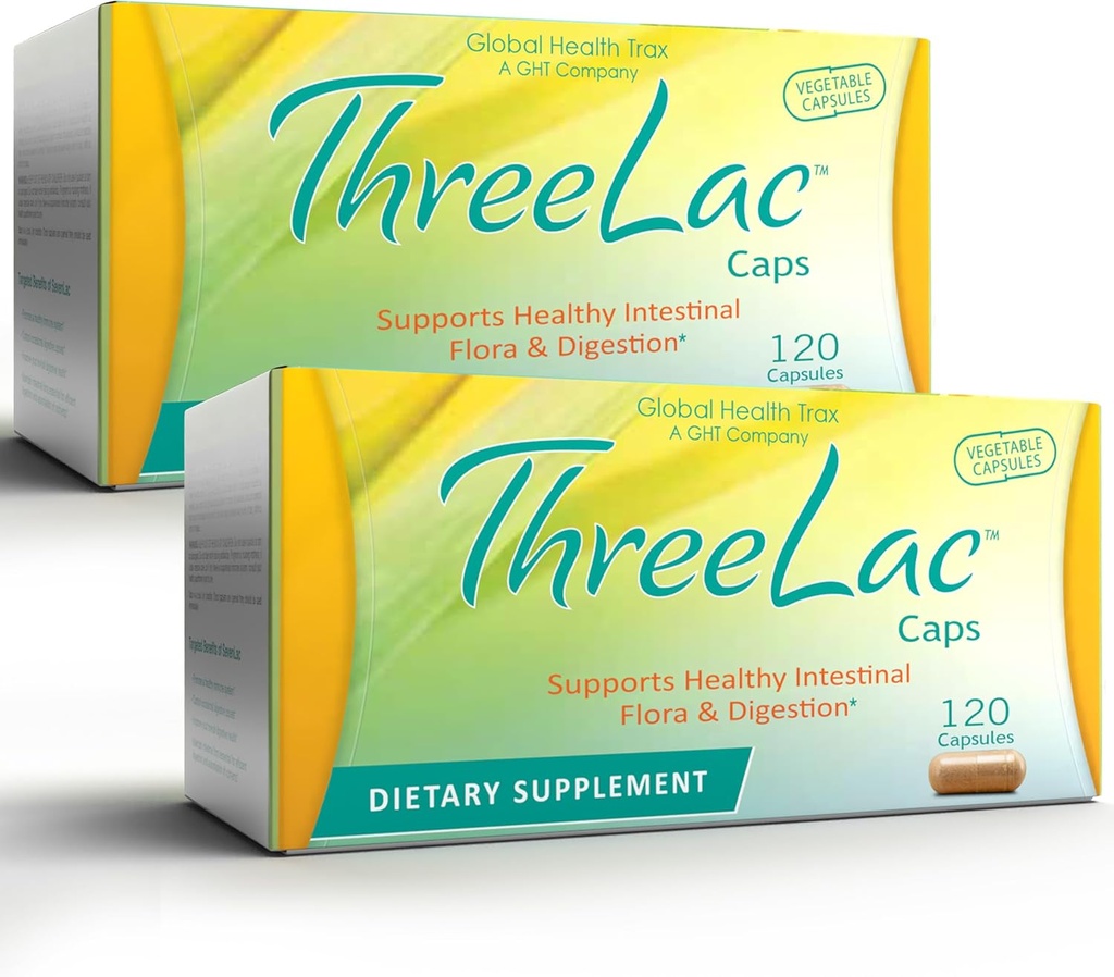 GHT - ThreeLac Probiotic Capsules, 240 Ct - Comprehensive Digestive Support for Men, Women, and Children - Immune System and Gut Balance, Non-GMO