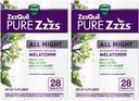ZzzQuil PURE Zzzs All Night Extended release, Melatonin Sleep Aid Tabletleri, Helps You Stay Asleep Longer, Sleep Aid for Yetişkinler, 2 mg per tablet, 56 Total Tabletler (2 Paketler 28)