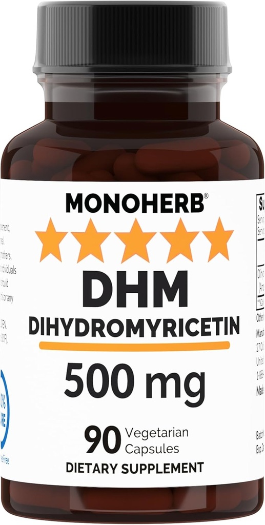 MONOHERB Dihidrmyricetin 500 mg - DHM Supplement - 90 Veg Capsules - 90 Hizmetler