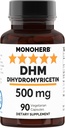 MONOHERB Dihydromyricetin 500 mg - DHM Supplement - 90 Veg Capsules - 90 Servings