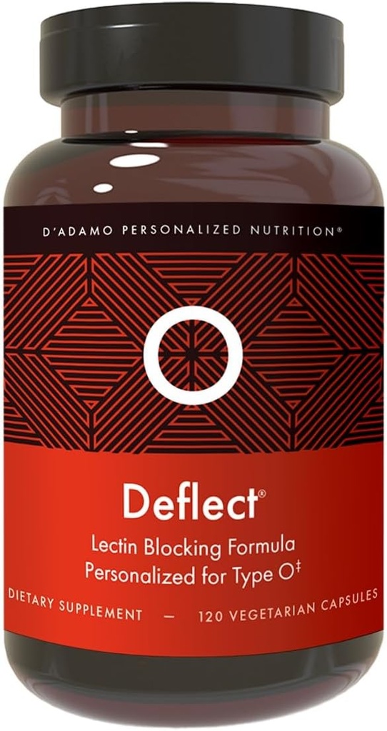 D'Adamo Kişiselleştirilmiş Beslenme Lectin Blocker (Kan Türü O) - 120 Vejetaryen Capsules. Metabolism ATM. Immune Support. ABD'de yapıldı.