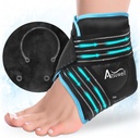 Atsuwell Ankle Buz Paketi, Ayak Ankle Heel için Reusable Gel Buz Paketi, Yumuşak Plush Lining ile Ayak Buzu, Soothing Discomfort için Soğuk Oda Terapisi, Black Compress Terapi, Black