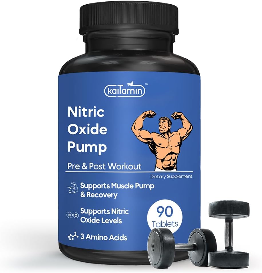 Nitrik Oksit Supplement Erkekler için Çalışma Tamamı | Kas Büyüme | Arginine Glutamine & Ornithine - 90 Vegan, Non-GMO Pills Erkek Sağlığı Destekleme