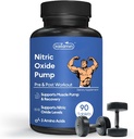 Nitrik Oksit Supplement Erkekler için Çalışma Tamamı | Kas Büyüme | Arginine Glutamine & Ornithine - 90 Vegan, Non-GMO Pills Erkek Sağlığı Destekleme