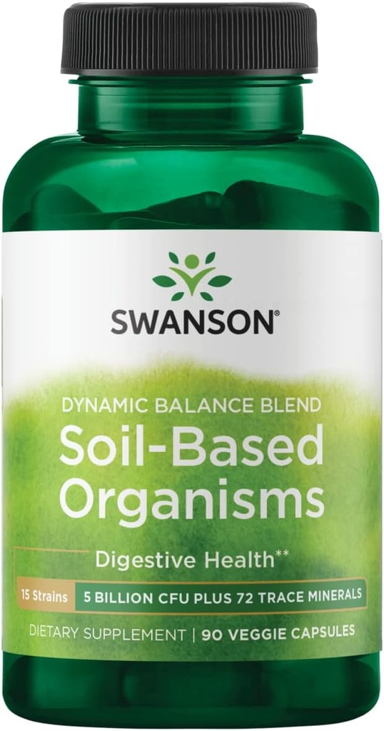 Swanson Ultra Dynamic Ισορροπημένο έδαφος-βασισμένο σε οργανισμούς 5 δισεκατομμύρια Cfu 90 Veg Caps