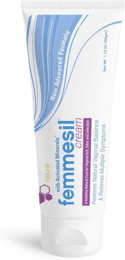 Kadın için Femmesil Yeast Enfeksiyon Tedavisi, Clotrimazole, Antifungal Vaginal Itch & Irritation, Comb & Discomfort, 1.7oz Tube