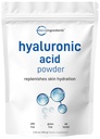 Micro Ingredients Hyaluronic Acid Serum Powder, 100 Grams | Low Molecular Weight, Cosmetics Grade | Skin Hydration and Moisture Support Supplements | Vegan, Water Soluble (Within 2 Hours)