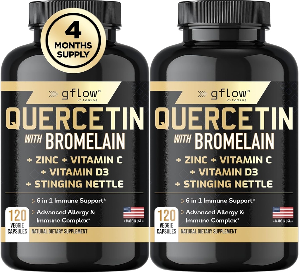 Bromelain ile birlikte, Sting Nettle Supplement, çinko Vitamin C Vitamin D | Non-GMO, Gluten-Free | Made in USA | 4 Ay Supply