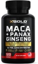 Maca Root Capsules 10.000mg + Koreli Panax BTC 1,400 mg - 20x Yoğun Türlü Siyah + Red + Sarı Maca Root, 10x Yoğun Türlü Panax BTC Capsules - Ultra Potent & Highly Purified