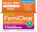 FemiClear Gentle Relief Formula 2 Day Enfeksiyon Tedavisi, Daha Hassas Bireyler için Gerçek Formula, Tüm Doğal Malzemeler Ointment + Dış Itch Relief Ointment, Feminine Care Products Products