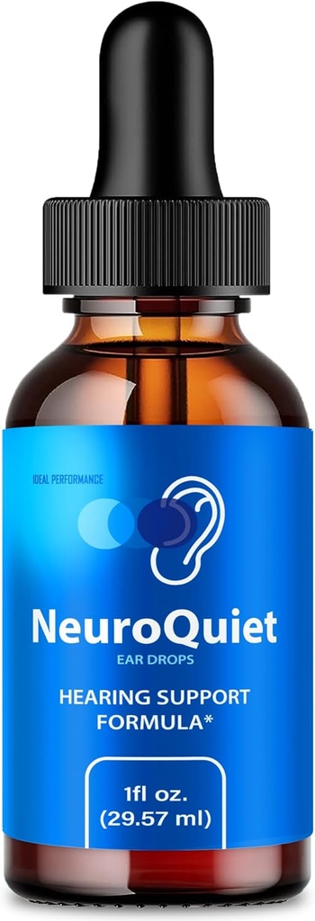 NeuroQuiet εμβοές ανακούφιση για το δαχτυλίδι αυτία NeuroQuiet Υποστήριξη ακοής Υγρές σταγόνες, Neuro Quiet Ακουστική Καθαρότητα και Υγιεινή ακουστική συμπλήρωμα, Neuro Quiet Όλα τα φυσικά σχόλια Φόρμουλα (1 Pack)