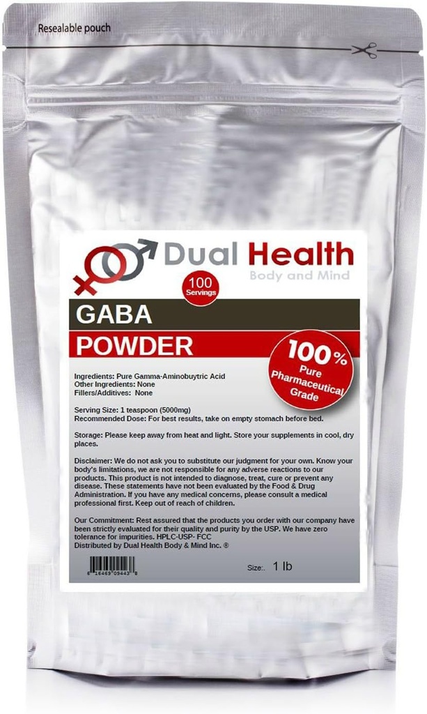 Pure GABA (1 lb) Gamma Estebutyric Acid Toz Bulk Supplements