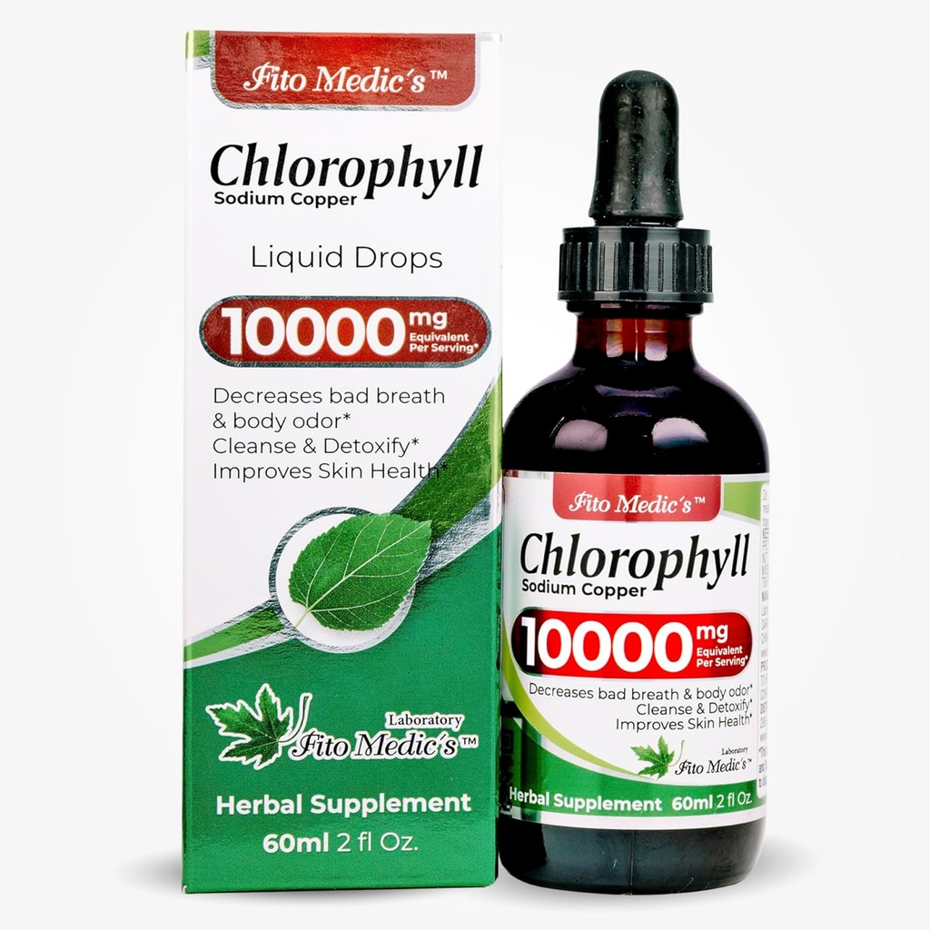 FITO MEDIC'S Lab | Chlorophyll Liquid Drops | Chlorophyll per Service 50 mg | 200:1