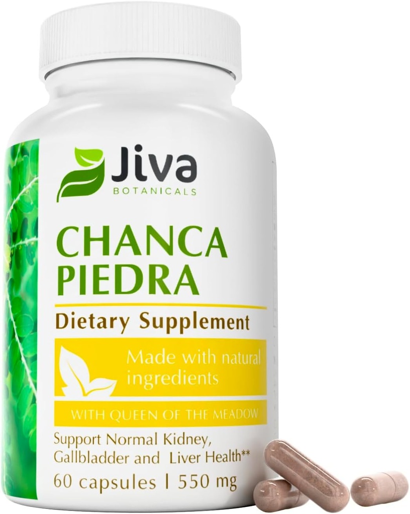 Jiva Botaniks Chanca Piedra Supplement - hizmet başına 550 mg - The Meadow'ın 50 mg Kraliçesi - 2 Ay Supply