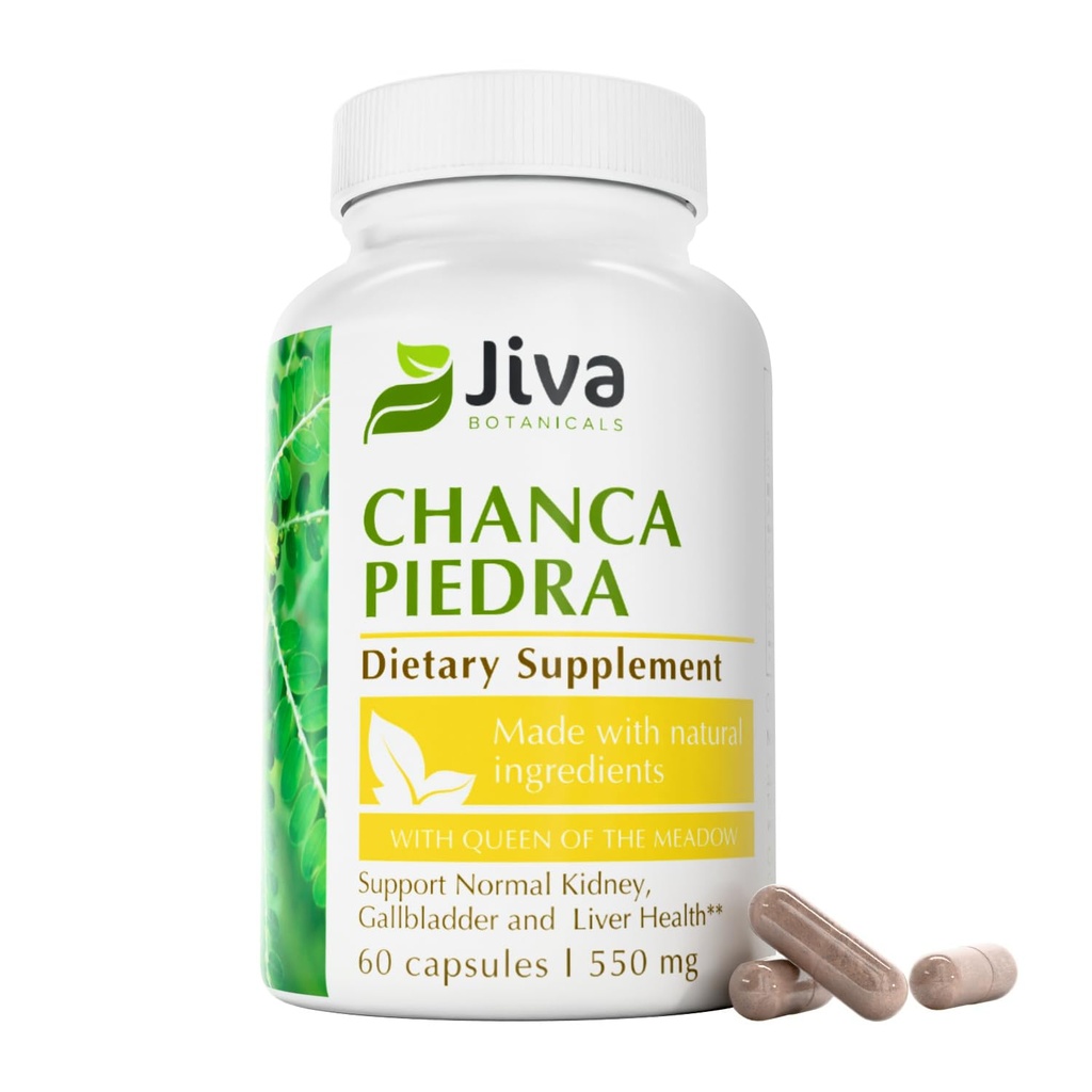 Jiva Botaniks Chanca Piedra Supplement - hizmet başına 550 mg - The Meadow'ın 50 mg Kraliçesi - 2 Ay Supply