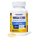 Oceanblue Profesyonel Omega-3 2100-60 Kont - Yüksek Lisanslı Triple Strength Burpless Fish Oil Supplement with EPA, DHA & DPA - Orange Flavor, 30 Hizmet