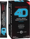 4D - Tropikal Punch 25 Unit Box- Vitamins & Enerji Toz Paketleri - Zero Calories & Sugars - Gluten Free, Non-GMO, Keto & Vegan Dostu Dostu