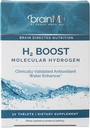 BRAINMD H2 Boost Molecular Hidrojen - 30 Tablet - Antioksit Su Geliştirmer - Vegan, Gluten Free - 30 Hizmet