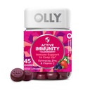 OLLY Immunity Gummy, Immune Support, Elderberry, çinko, C vitamini, Tamam, Berry Flavor, 15 Day Supply - 45 Count