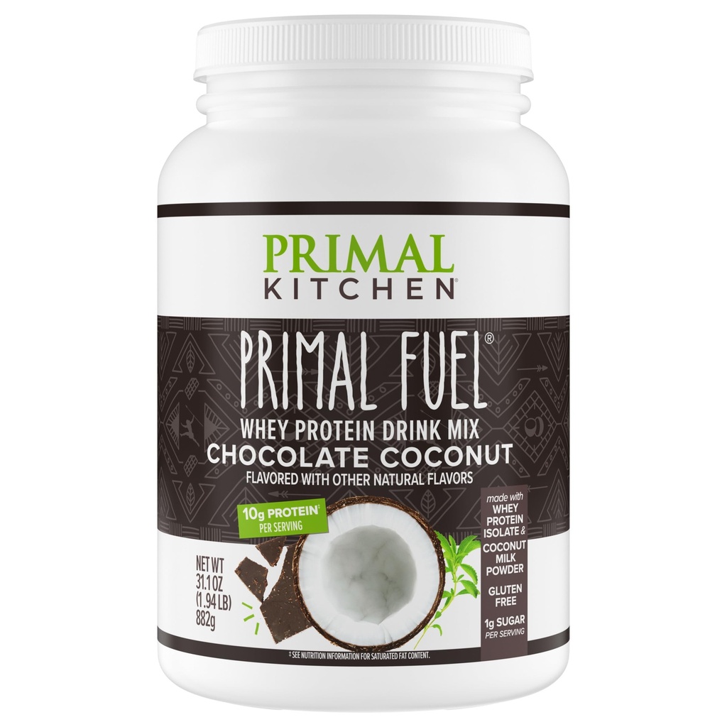 Primal Mutfak Primal Yakıt Çikolatası Whey Protein Toz, Gluten ve Soy Free, 1.94 Pounds