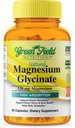 Greenfield Beslenmeler Halal Magnezyum Glycinate 120 mg (60 Capsules) - Gluten Free Pure Magnezyum Supplement - Hell Vitamin Destekleri Nerve, Heart, Bones ve Kas Hareketleri