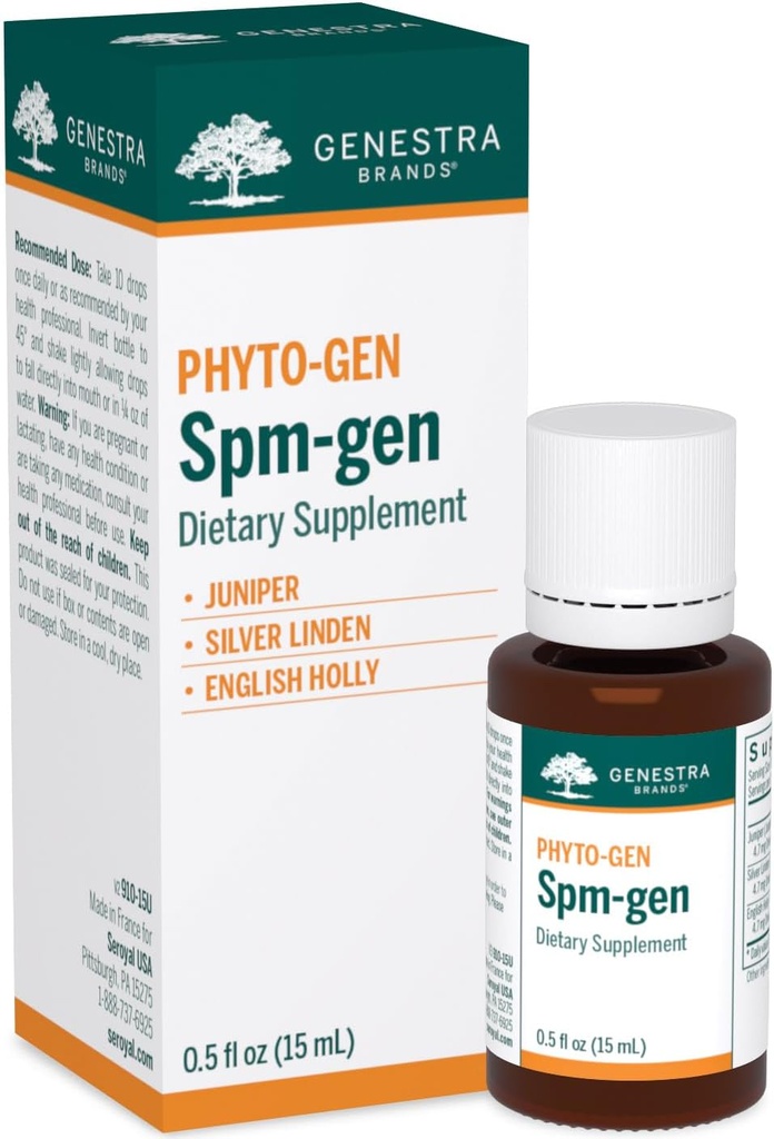 Genstra Brands SPM-gen | Juniper, Silver Linden ve İngilizce Holly Herbal Supplement | 0,5 fl. oz.