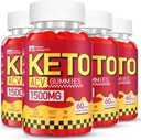 Keto ACV Gummies - 1500MG ACV Hua Gummies for Women Men - Vegan & Non-GMO, 4 Pack