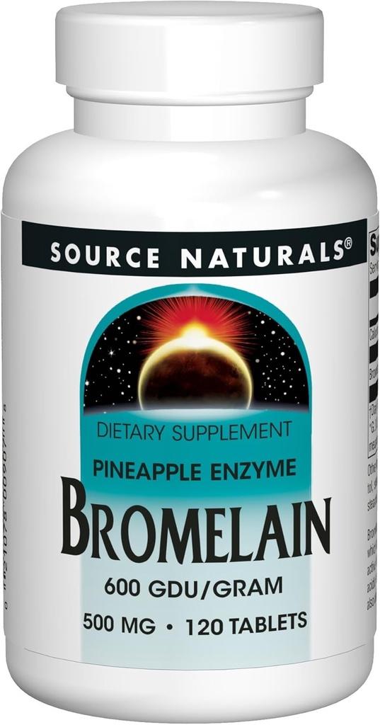 Source Naturals Bromelain 500 mg Proteolytic Enzyme Supplement - 120 Tablet (Pack of 2)