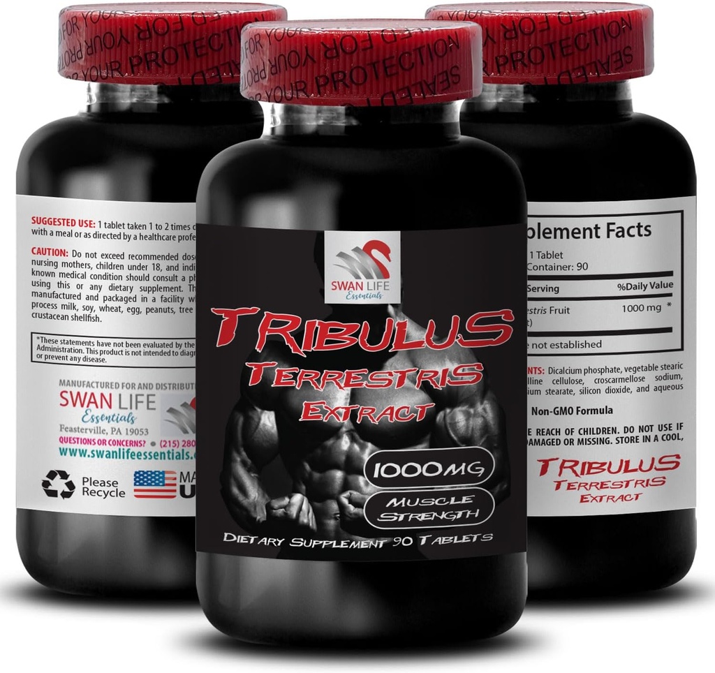 Natural Stamina Boost - TRIBULUS TERRESTRIS Extract - Δύναμη & υποστήριξη δραστηριοτήτων, Φόρμουλα βελτιστοποίησης ενέργειας, Φυτική δύναμη, ανάμειξη απόδοσης σώματος, ενεργός ανάκτηση, ροή ενέργειας 1Bot 90Tabs