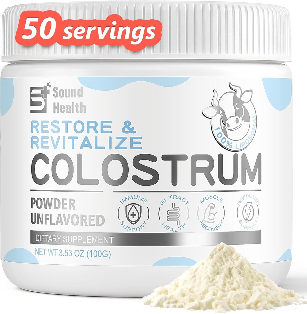 Colostrum Supplement Toz Insanlar için - Organik Bovine Colostrum Gut Health, Beauty ve Immune Support - Unflavored (73 Hizmet)