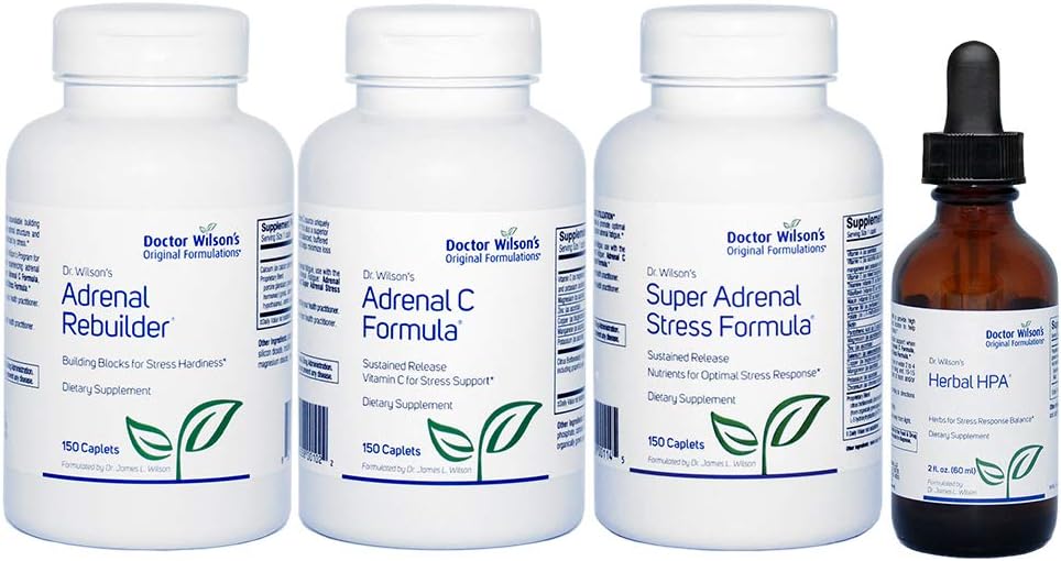 Κιτ πρωτοκόλλου Adrenal Fatigue του Δρ. Wilson για την υποστήριξη Adrenal HPA Μεγάλη