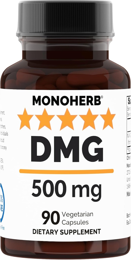 MONOHERB N-Ditil Glycine 500 mg - DMG Supplement - 90 Veg Capsules - 90 Hizmetler