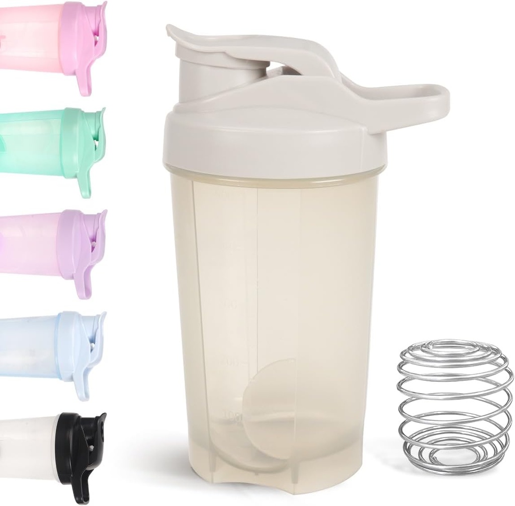 D.Y.A 16oz Shaker Şişe,Leak Protest Sports Shaker Cups for Protein Shakes,Shake Şişe for Pre Workout and Travel To Go,BPA Free & Easy Clean Protein Shaker Şişe,Grey