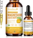 Magnezyum Liquid Drops - Yüksek Abpole 5in-1 Magnezyum Kompleksi Glycinate, Malate, Citrate, Taurate - Bone, Muscles, Nerves & Energy - Vegan, Sugar Free, 2 Fl.oz
