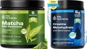 KEY NUTRIENTS Matcha Toz &tine Monohidrat Sche – Unsweetened Matcha Green Tea (20 hizmet) + Micronized Kretine Toz Supplement (60 Hizmet) – Enerji, Focus & Performansı