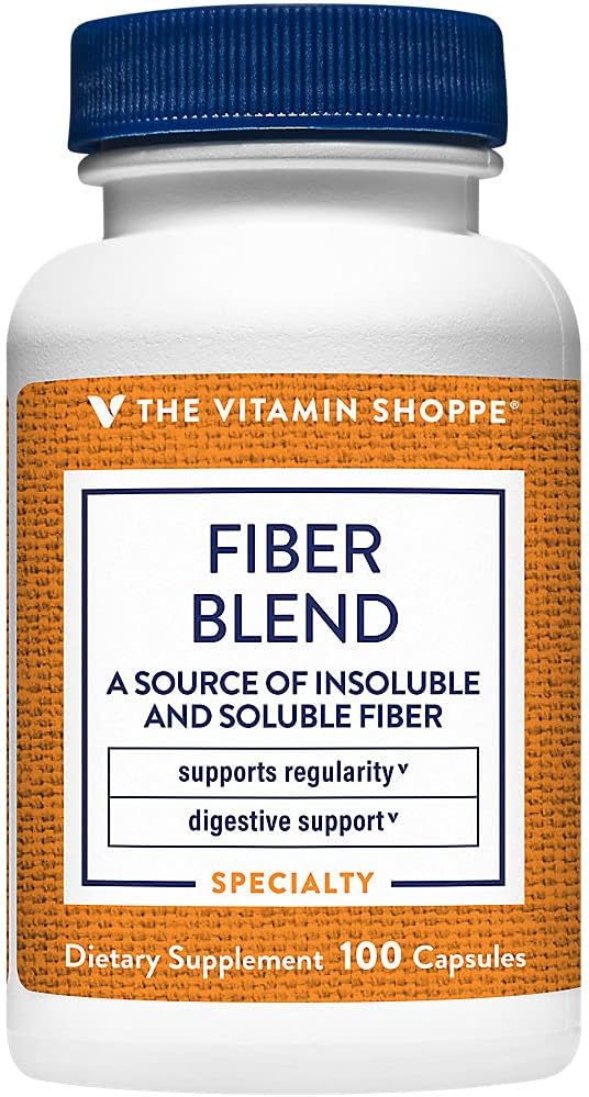 The Shoppe Fiber Mix, A Natural Source of In unknown and uli Fiber, Supports Digestive Health & Regularity (100 Capsules)